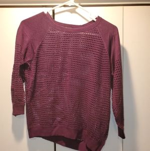Plum light see through sweater